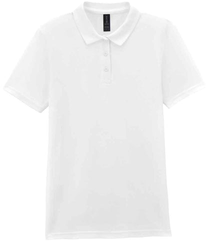 Gildan Ladies SoftStyle® Double Piqué Polo Shirt - White (GD75)