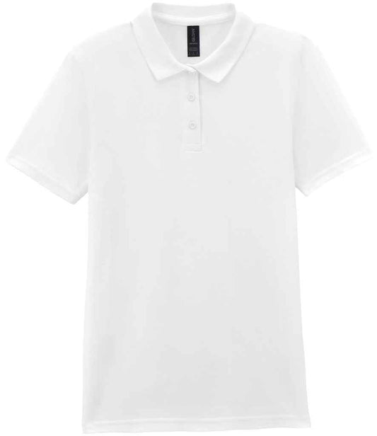 Gildan Ladies SoftStyle® Double Piqué Polo Shirt - White (GD75)