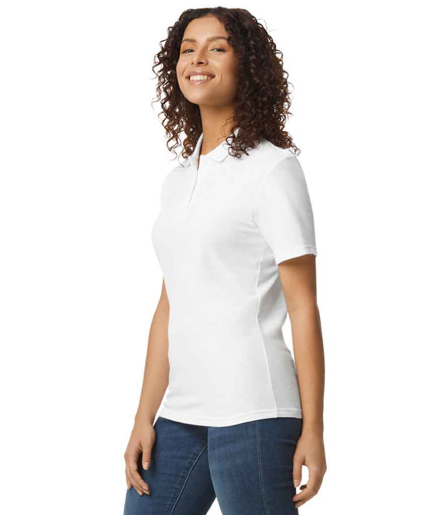 Gildan Ladies SoftStyle® Double Piqué Polo Shirt - White (GD75)