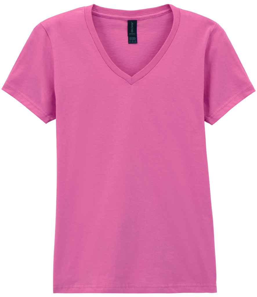 Gildan Ladies SoftStyle® V Neck T-Shirt - Azalea (GD78)