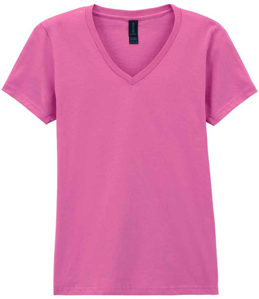 Gildan Ladies SoftStyle® V Neck T-Shirt - Azalea (GD78)
