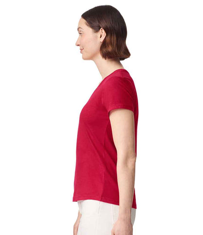 Gildan Ladies SoftStyle® V Neck T-Shirt - Cherry Red (GD78)