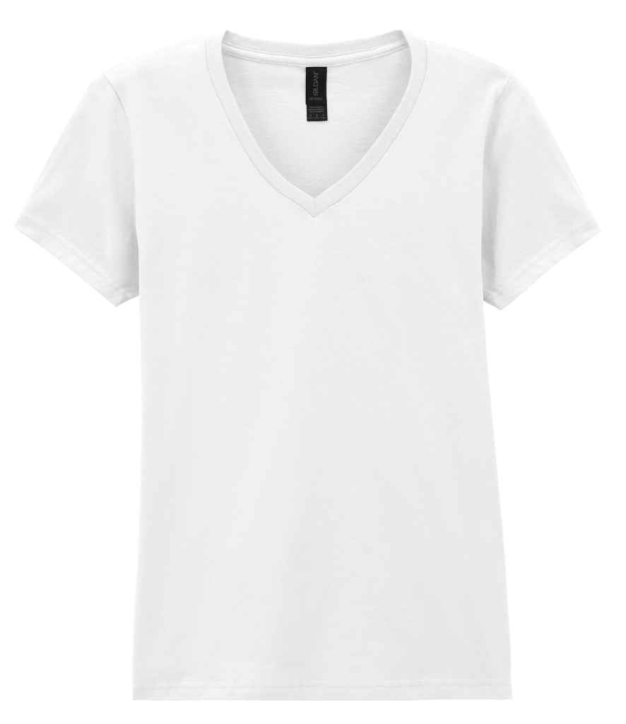 Gildan Ladies SoftStyle® V Neck T-Shirt - White (GD78)