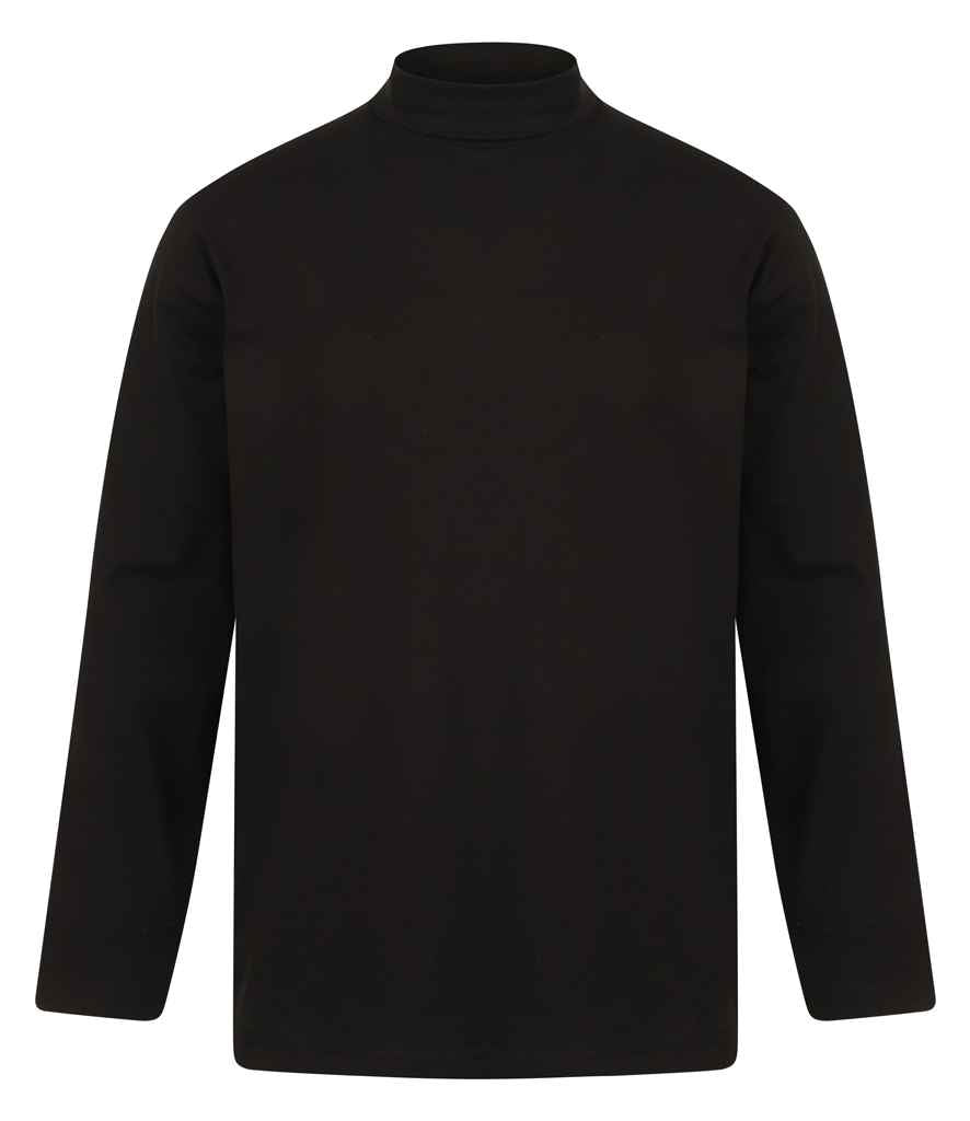 Henbury Henbury Long Sleeve Roll Neck Top - Black (H020)