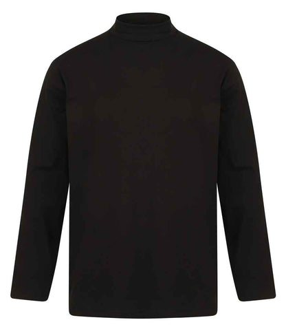 Henbury Henbury Long Sleeve Roll Neck Top - Black (H020)