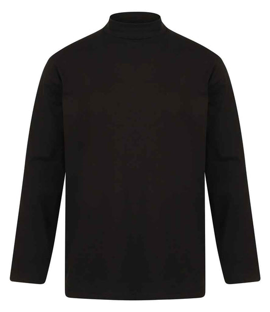 Henbury Henbury Long Sleeve Roll Neck Top - Black (H020)
