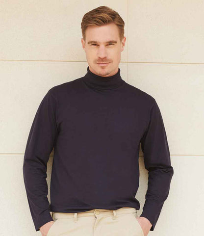 Henbury Henbury Long Sleeve Roll Neck Top - Navy (H020)