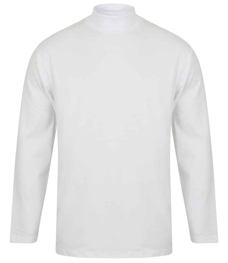 Henbury Henbury Long Sleeve Roll Neck Top - White (H020)