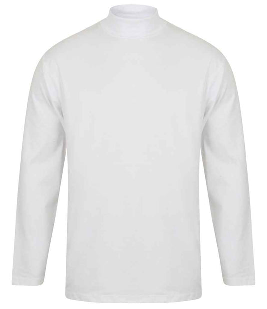 Henbury Henbury Long Sleeve Roll Neck Top - White (H020)