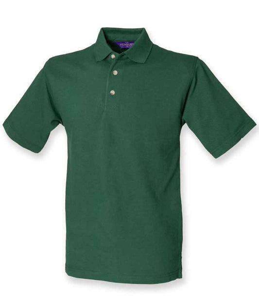 Henbury Henbury Classic Heavy Cotton Piqué Polo Shirt - Bottle Green (H100)