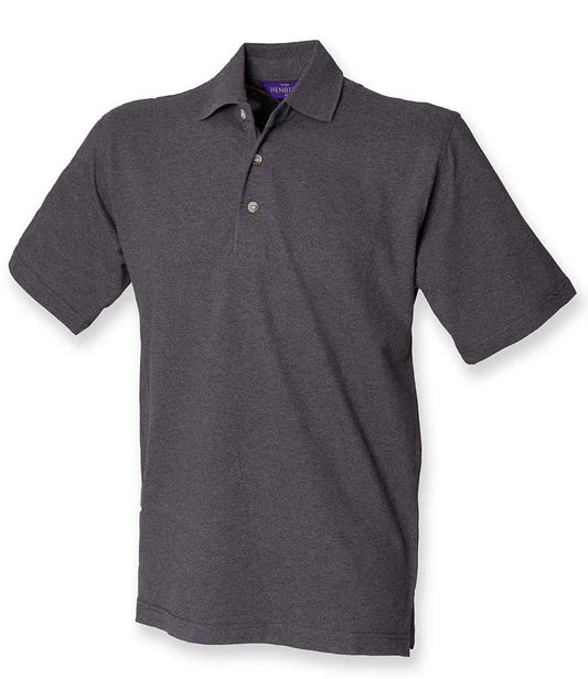 Henbury Henbury Classic Heavy Cotton Piqué Polo Shirt - Charcoal (H100)