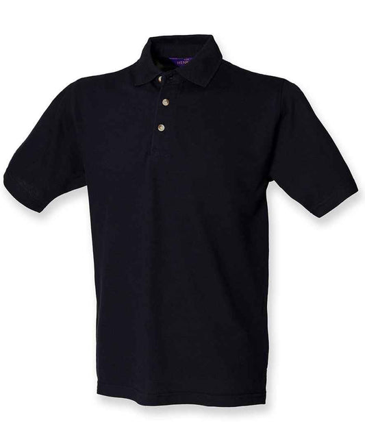 Henbury Henbury Classic Heavy Cotton Piqué Polo Shirt - Navy (H100)