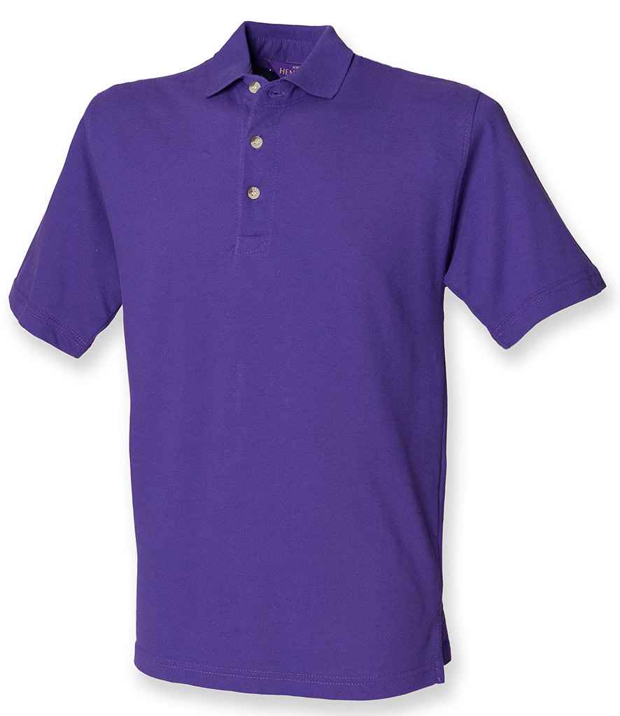 Henbury Henbury Classic Heavy Cotton Piqué Polo Shirt - Purple (H100)