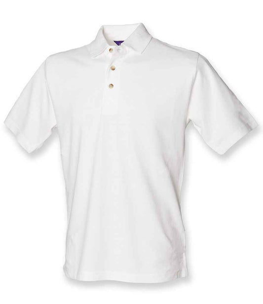 Henbury Henbury Classic Heavy Cotton Piqué Polo Shirt - White (H100)