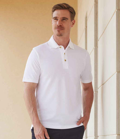 Henbury Henbury Classic Heavy Cotton Piqué Polo Shirt - White (H100)