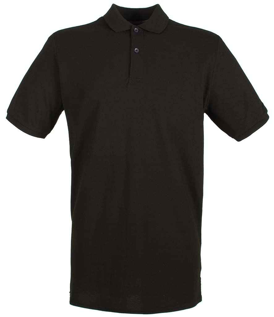 Henbury Henbury Modern Fit Cotton Piqué Polo Shirt - Black (H101)