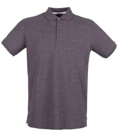 Henbury Henbury Modern Fit Cotton Piqué Polo Shirt - Charcoal (H101)