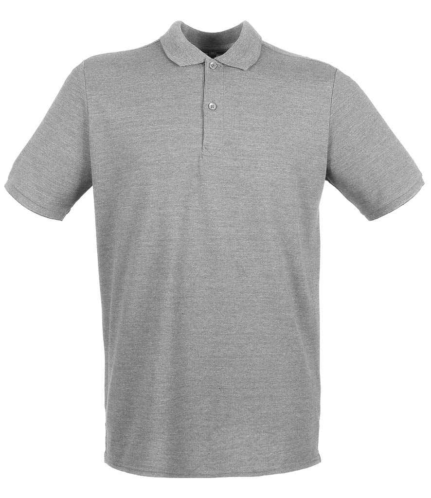 Henbury Henbury Modern Fit Cotton Piqué Polo Shirt - Heather Grey (H101)