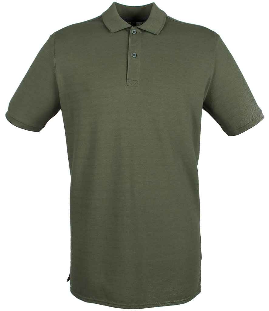 Henbury Henbury Modern Fit Cotton Piqué Polo Shirt - Olive Green (H101)