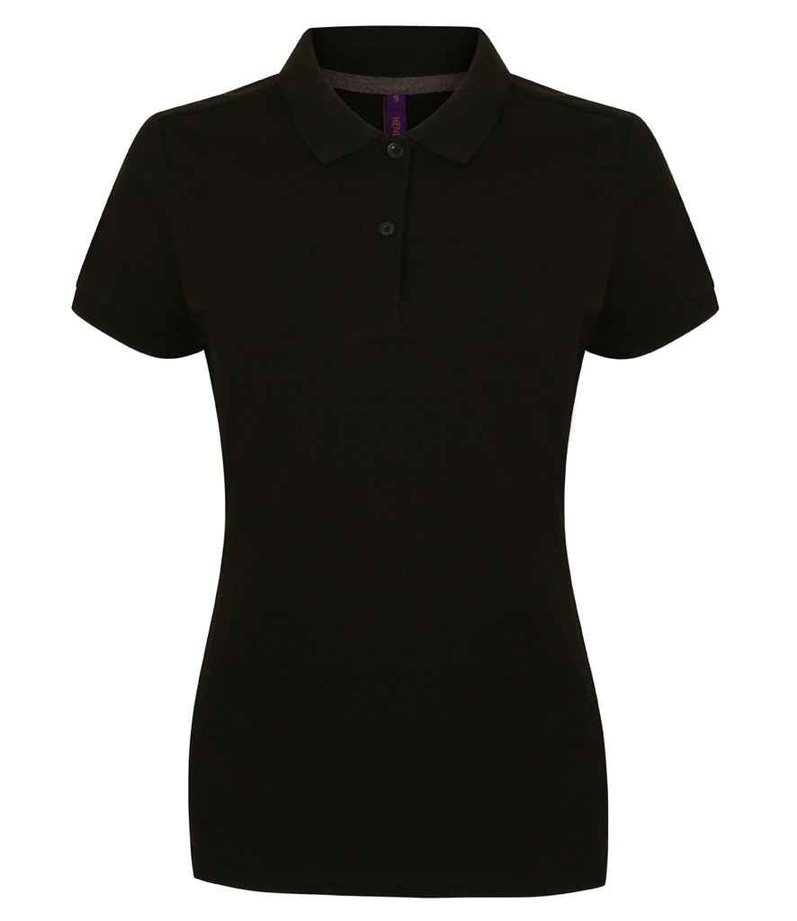Henbury Henbury Ladies Modern Fit Cotton Piqué Polo Shirt - Black (H102)