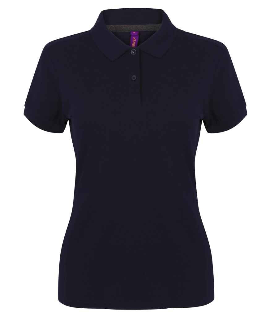 Henbury Henbury Ladies Modern Fit Cotton Piqué Polo Shirt - Navy (H102)