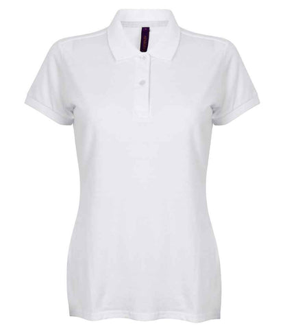 Henbury Henbury Ladies Modern Fit Cotton Piqué Polo Shirt - White (H102)