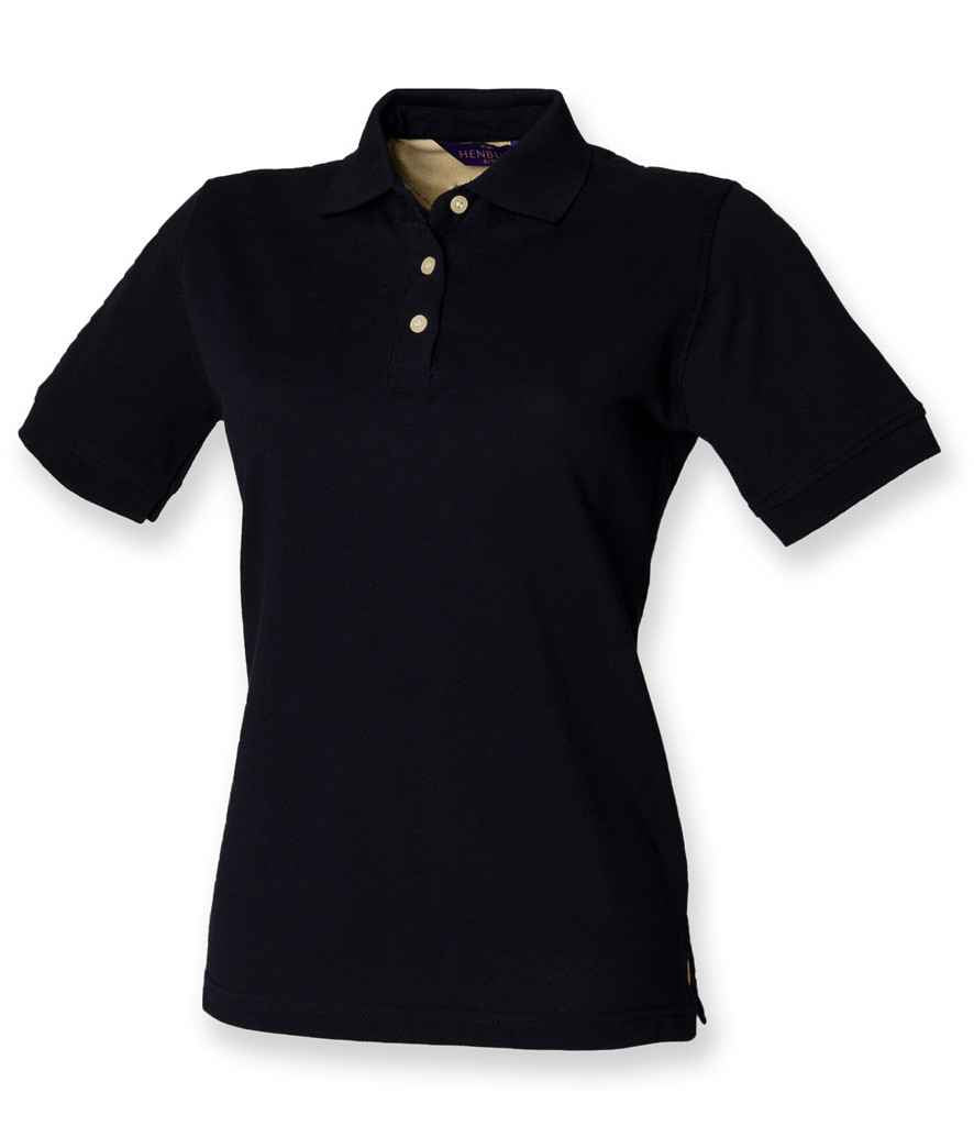 Henbury Henbury Ladies Classic Cotton Piqué Polo Shirt - Navy (H121)