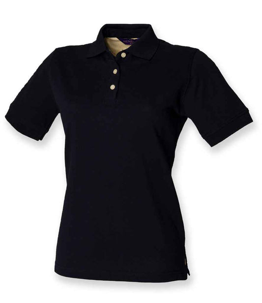 Henbury Henbury Ladies Classic Cotton Piqué Polo Shirt - Navy (H121)