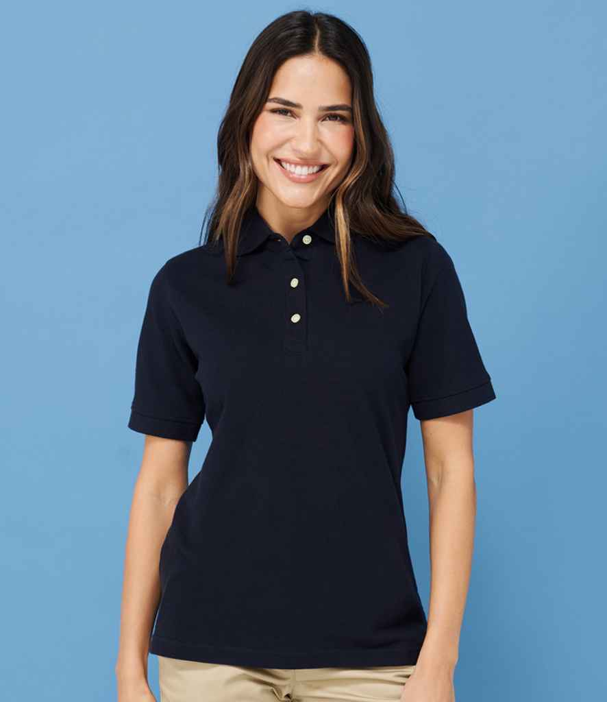 Henbury Henbury Ladies Classic Cotton Piqué Polo Shirt - Navy (H121)