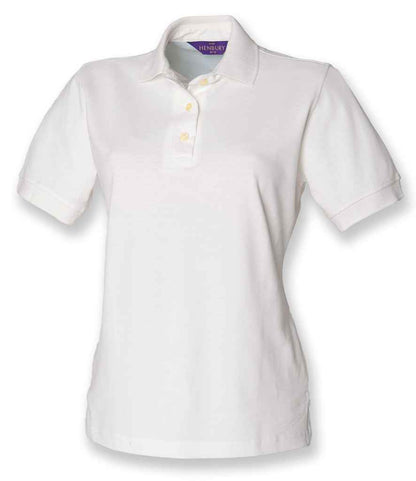 Henbury Henbury Ladies Classic Cotton Piqué Polo Shirt - White (H121)