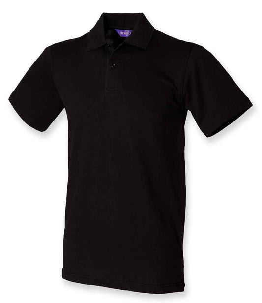 Henbury Henbury Unisex Stretch Cotton Piqué Polo Shirt - Black (H305)