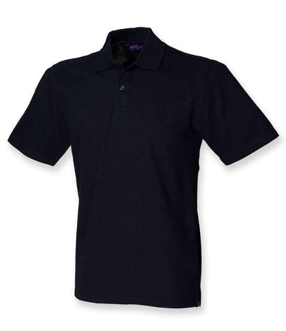 Henbury Henbury Unisex Stretch Cotton Piqué Polo Shirt - Navy (H305)