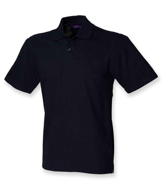 Henbury Henbury Unisex Stretch Cotton Piqué Polo Shirt - Navy (H305)
