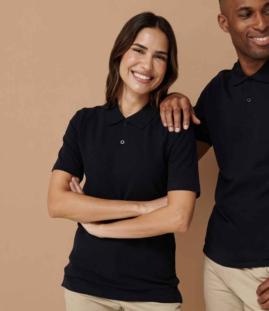 Henbury Henbury Unisex Stretch Cotton Piqué Polo Shirt - Navy (H305)