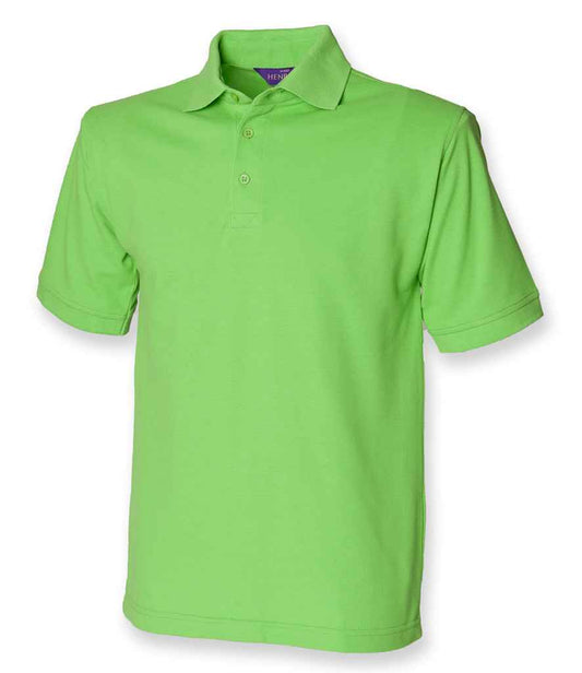 Henbury Henbury Heavy Poly/Cotton Piqué Polo Shirt - Bright Lime (H400)