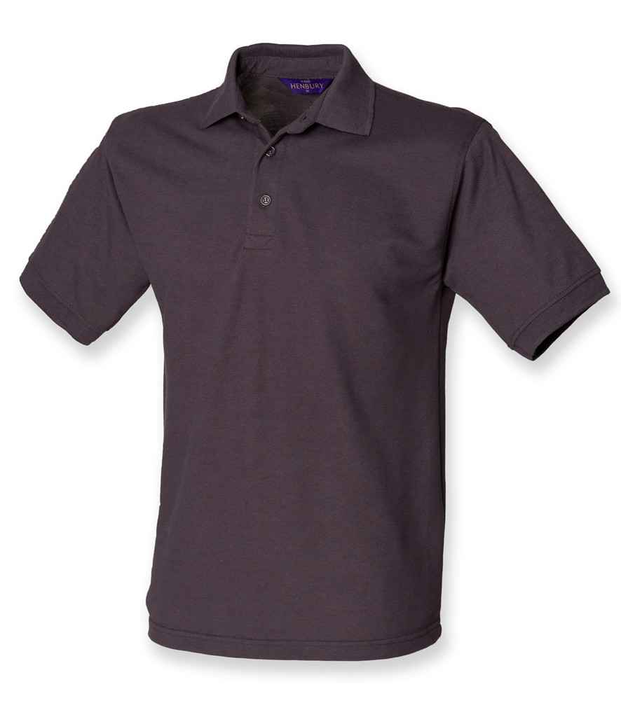 Henbury Henbury Heavy Poly/Cotton Piqué Polo Shirt - Dark Grey (H400)