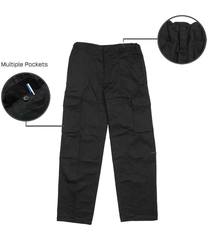 Warrior Warrior Cargo Trousers - Black (HL210)