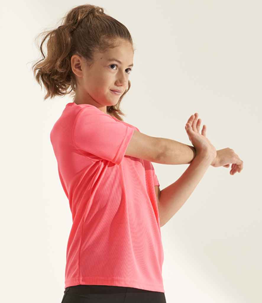 just cool awdis kids cool t-shirt - electric pink (jc001b)