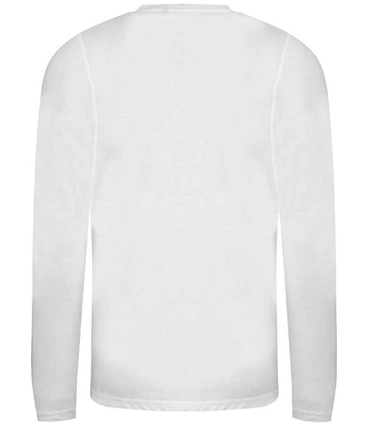 Just Ts AWDis Long Sleeve Tri-Blend T-Shirt - Solid White (JT002)