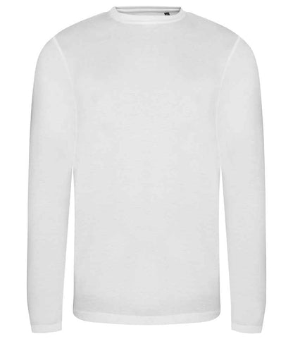 Just Ts AWDis Long Sleeve Tri-Blend T-Shirt - Solid White (JT002)