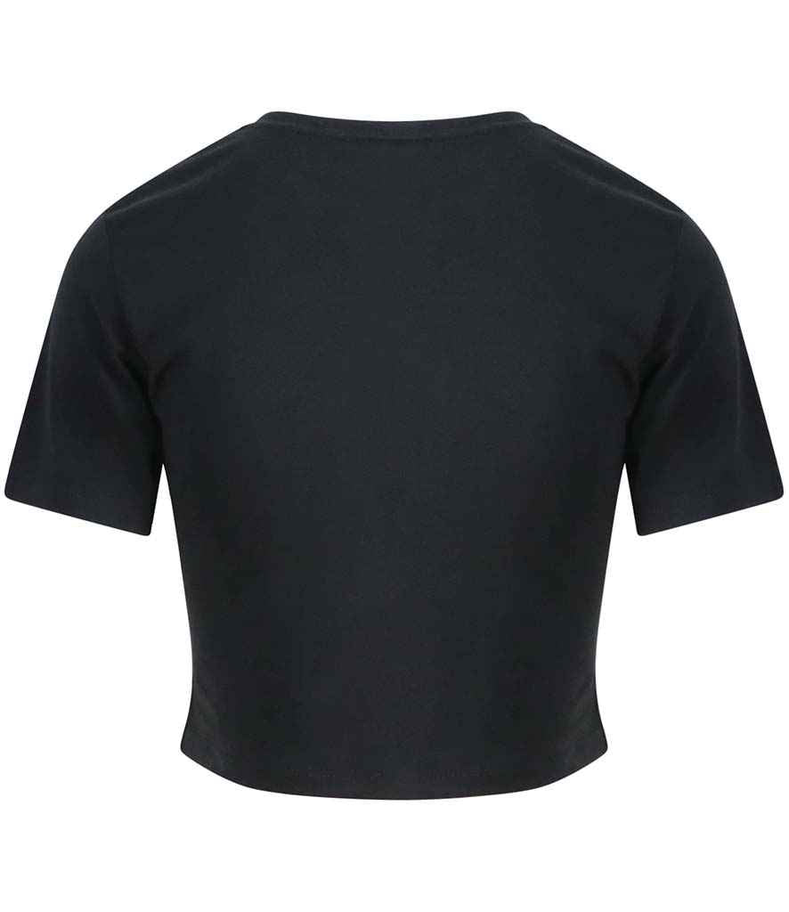 Just Ts AWDis Ladies Tri-Blend Cropped T-Shirt - Solid Black (JT006)