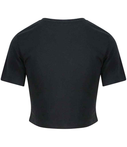 Just Ts AWDis Ladies Tri-Blend Cropped T-Shirt - Solid Black (JT006)