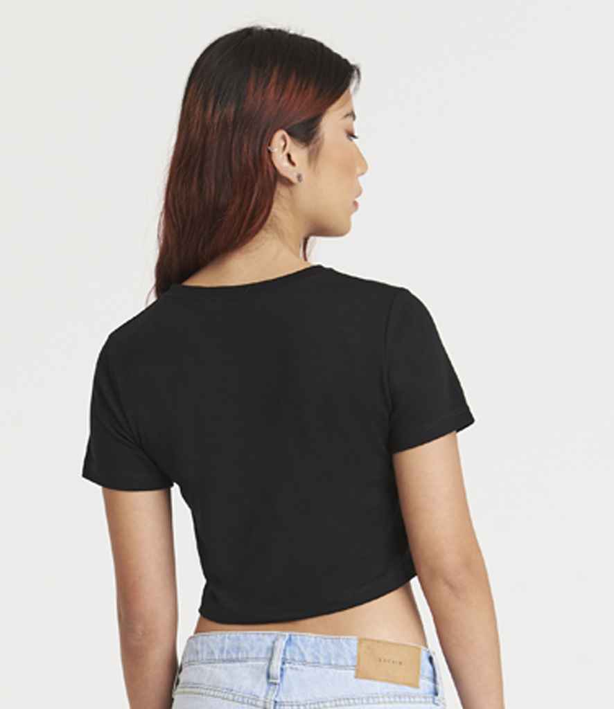 Just Ts AWDis Ladies Tri-Blend Cropped T-Shirt - Solid Black (JT006)