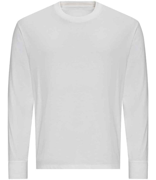 Just Ts AWDis Unisex Oversize 100 Long Sleeve T-Shirt - White (JT019)