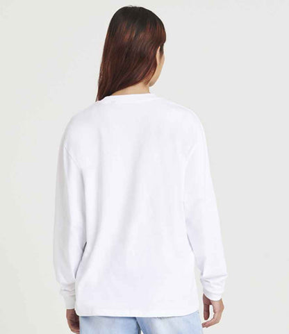 Just Ts AWDis Unisex Oversize 100 Long Sleeve T-Shirt - White (JT019)