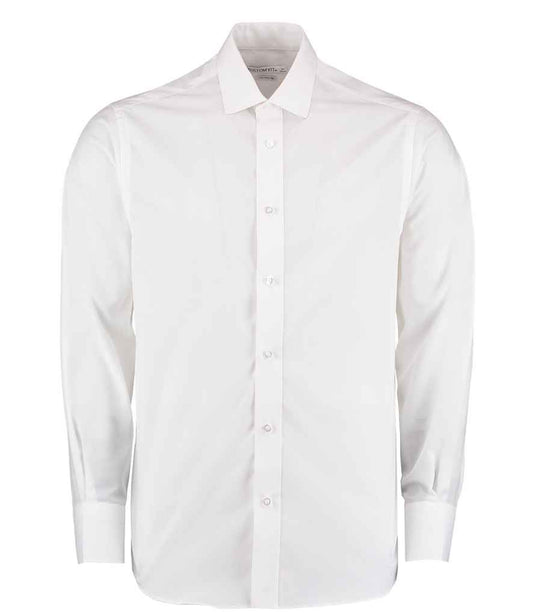 Brook Taverner Ladies Trevi Long Sleeve Poplin Shirt - White (BK131)