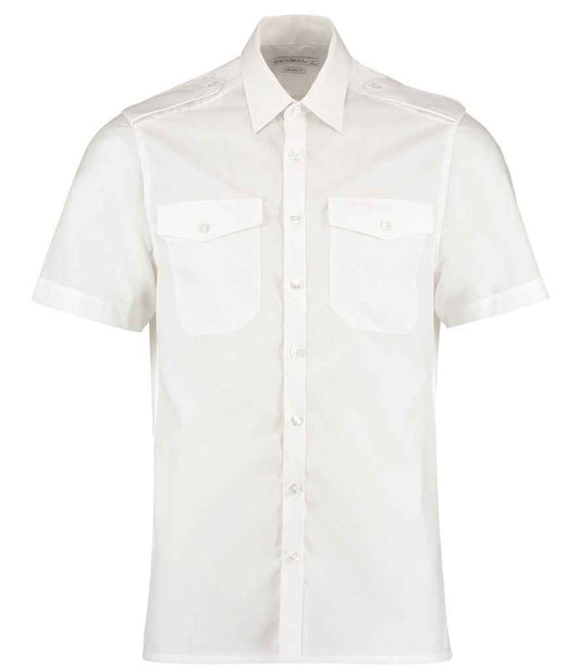 Brook Taverner Ladies Soave Short Sleeve Poplin Shirt - Sky Blue (BK133)