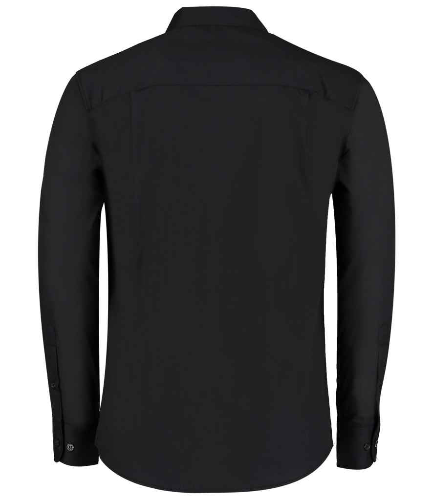 Kustom Kit Long Sleeve Tailored Mandarin Collar Shirt (K161)