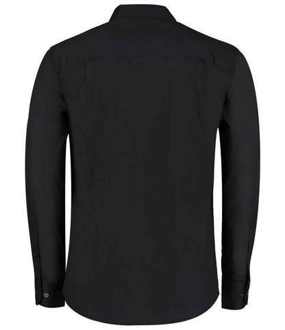Kustom Kit Long Sleeve Tailored Mandarin Collar Shirt (K161)