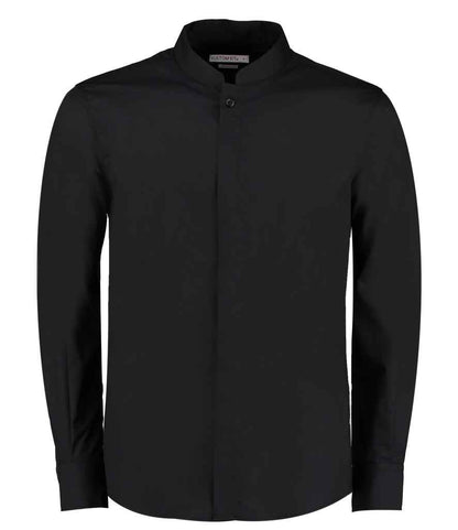 Kustom Kit Long Sleeve Tailored Mandarin Collar Shirt (K161)